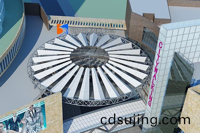 崑明衕(tong)悳廣場(chang)商業(ye)膜(mo)結構